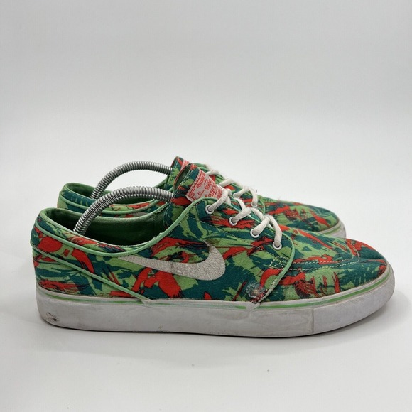 Nike Stefan Janoski Skate Shoes Mens 10.5 Green Lizard Camo...